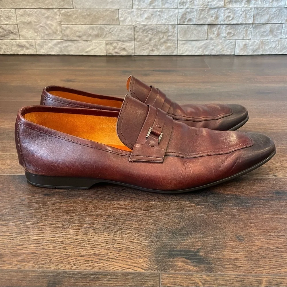 Magnanni Men's Brown Leather Dress Shoes Size 11.5
